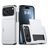 Mobigear Card iPhone 18 Pro Max Hardcase Backcover Shockproof mit Kartenfach - Silber