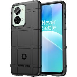 Mobigear Rugged Shield OnePlus Nord 2T 5G Hülle Flexibles TPU Backcover Stoßfest - Schwarz