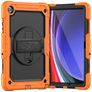 Mobigear SureGrip Xtreme Samsung Galaxy Tab A9 Plus (2023) Hülle Kunststoff,Silikon Backcover + Schulterträger + Ständer - Orange