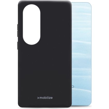 Mobilize Rubber Gelly OPPO A60 TPU (flexibel) Backcover - Schwarz