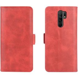 Mobigear Slim Magnet Xiaomi Redmi 9 Hülle Klapphülle Geldbörse - Rot