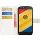 Mobigear Classic Motorola Moto C Plus Hülle Klapphülle Geldbörse - Weiß