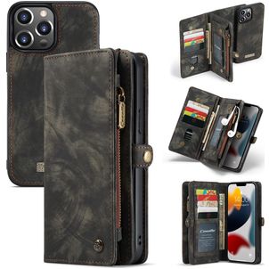 Caseme 008 iPhone 13 Pro Hülle Abnehmbare 2in1 Klapphülle Geldbörse - Schwarz