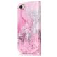 Mobigear Marble iPhone SE (2020) Hülle Klapphülle Geldbörse - Pink