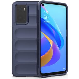 Mobigear Bumpy OPPO A76 Hülle Flexibles TPU Backcover - Dunkelblau