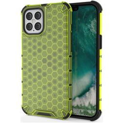 Mobigear Honeycomb iPhone 12 Mini Hardcase Backcover Shockproof - Grün