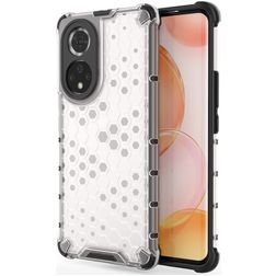 Mobigear Honeycomb HONOR 50 Hülle Hardcase Backcover Stoßfest - Weiß
