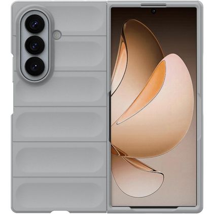Mobigear Bumpy Samsung Galaxy Z Fold 8 Ultra Hülle Flexibles TPU Backcover - Grau