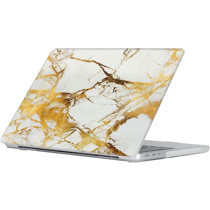 Mobigear Marble MacBook Air 15 Zoll (2023-2026) Hardcase Hülle MacBook Case - Braun - Model A2941 / A3114 / A3241 / A3448
