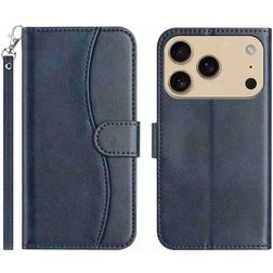 Mobigear S Line iPhone 17 Pro Max Hülle Klapphülle Geldbörse - Marineblau