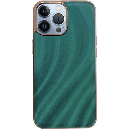 Mobigear Wavy iPhone 14 Pro Max Hülle Hardcase Backcover - Grün