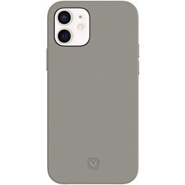 Valenta Snap Luxe iPhone 12 Mini Hülle Echtes Leder Backcover - Grau