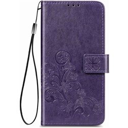 Mobigear Clover Samsung Galaxy M51 Hülle Klapphülle Geldbörse - Lila