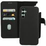 Mobiparts Samsung Galaxy A34 Hülle Echtes Leder Abnehmbare 2in1 Klapphülle Geldbörse - Schwarz