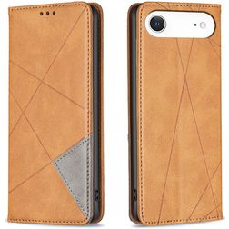 Mobigear Rhombus Slim iPhone Air Klapphülle - Cognac