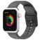 Mobigear Dashed Silikon Apple Watch Armband Dornschließe - 49/46/45/44 mm - Grau