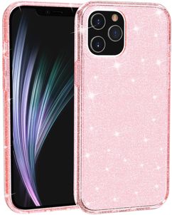 Mobigear Glitter iPhone 12 Pro Max Hülle Hardcase Backcover - Pink