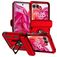 Mobigear Armor Ring Motorola Razr 50 Hülle Hardcase Backcover Stoßfest mit Ringhalter - Rot