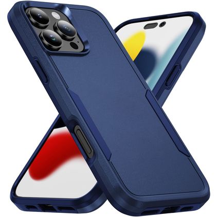 Mobigear Heavy Armor iPhone 16 Pro Max Hülle Hardcase Backcover Stoßfest - Blau