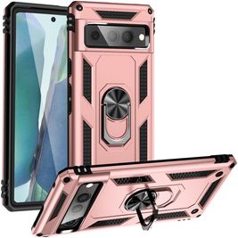 Mobigear Armor Ring Google Pixel 7 Pro Hülle Hardcase Backcover Stoßfest mit Ringhalter - Roségold