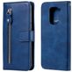 Mobigear Zipper Xiaomi Redmi Note 9 Hülle Klapphülle Geldbörse - Blau