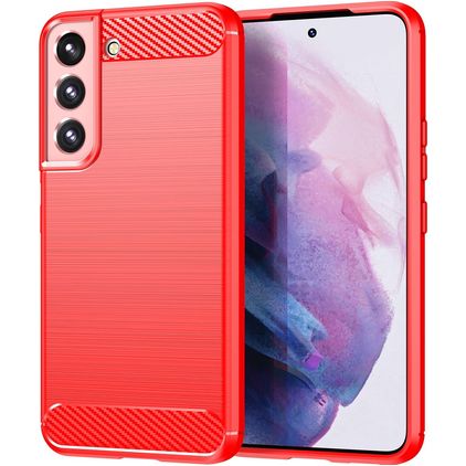 Mobigear Brushed Slim Samsung Galaxy S23 Ultra TPU (flexibel) Backcover - Rot