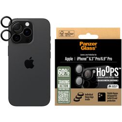 PanzerGlass Hoops iPhone 16 Pro Panzerglas Kameralinsenschutz - Hüllenfreundlich - Schwarz