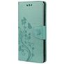 Mobigear Flowers Xiaomi Redmi Note 10 5G Hülle Klapphülle Geldbörse - Grün