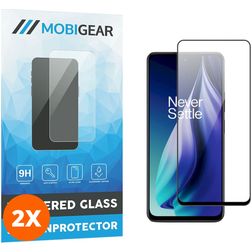 Mobigear Premium OPPO A79 Panzerglas Displayschutz - Hüllenfreundlich - Schwarz (2er Pack)