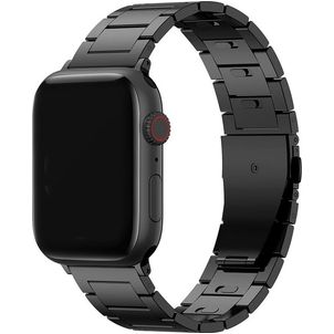 Mobigear Sydney Titan Apple Watch Armband Faltschließe - 42/41/40/38 mm - Schwarz