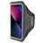 Mobiparts Comfort Fit Handyhalterung Joggen iPhone 13 Mini Sporthülle Neopren Sportarmband - Schwarz