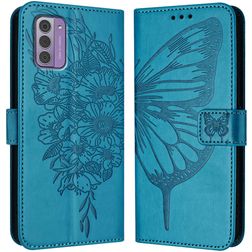 Mobigear Butterfly Nokia G42 Hülle Klapphülle Geldbörse - Blau
