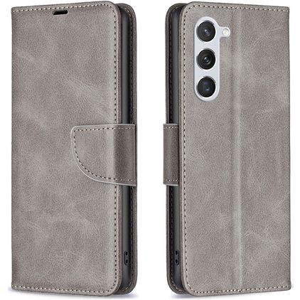 Mobigear Excellent Samsung Galaxy S25 Hülle Klapphülle Geldbörse - Grau