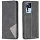 Mobigear Rhombus Slim Xiaomi 12T Pro Hülle Klapphülle - Schwarz