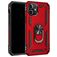 Mobigear Armor Ring iPhone 12 Hülle Hardcase Backcover Stoßfest mit Ringhalter - Rot
