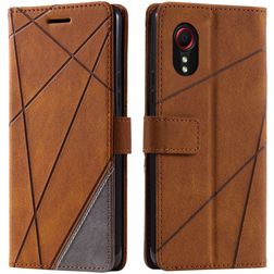 Mobigear Rhombus Samsung Galaxy Xcover 7 Hülle Klapphülle Geldbörse - Braun