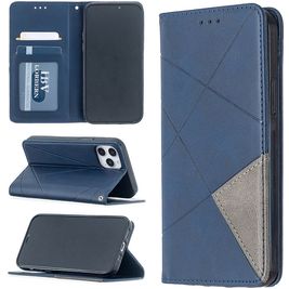 Mobigear Rhombus Slim iPhone 12 Hülle Klapphülle - Blau