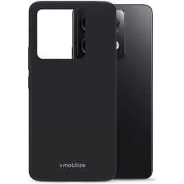 Mobilize Rubber Gelly POCO X6 Hülle Flexibles TPU Backcover - Matt Black