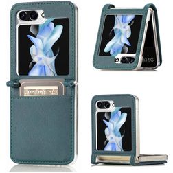 Mobigear Excellent Samsung Galaxy Z Flip 5 Hülle Hardcase Backcover mit Kartenhalter - Grün