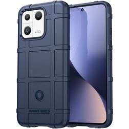 Mobigear Rugged Shield Xiaomi 13 Hülle Flexibles TPU Backcover Stoßfest - Blau