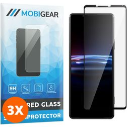 Mobigear Premium Sony Xperia Pro-I Panzerglas Gehärtetes Glas Displayschutz - Hüllenfreundlich - Schwarz (3er Pack)