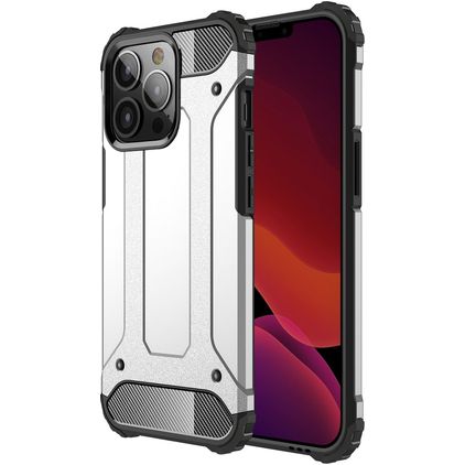Mobigear Outdoor iPhone 13 Pro Hülle Hardcase Backcover Stoßfest - Silber