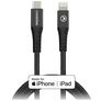 Mobilize Strong Nylon USB-C auf Apple Lightning MFI Kabel 1 Meter - Schwarz