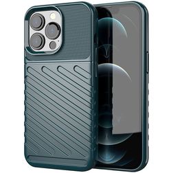 Mobigear Groove iPhone 13 Pro Max Hülle Flexibles TPU Backcover - Grün