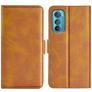 Mobigear Slim Magnet Motorola Edge 30 Hülle Klapphülle Geldbörse - Cognac