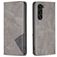 Mobigear Rhombus Slim Samsung Galaxy S24 Plus Hülle Klapphülle - Grau