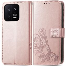 Mobigear Clover Xiaomi 13 Klapphülle Portemonnaie - Roségold