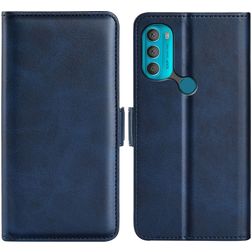 Mobigear Slim Magnet Motorola Moto G71 5G Hülle Klapphülle Geldbörse - Blau