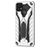 Mobigear Armor Stand Realme C21Y Hülle Hardcase Backcover Stoßfest mit Ständer - Silber