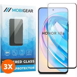 Mobigear Premium HONOR X8A Panzerglas Displayschutz - Hüllenfreundlich (3er Pack)